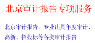 北京审计报告 | 专业出具年度审计、高新、招投标等各类审计报告